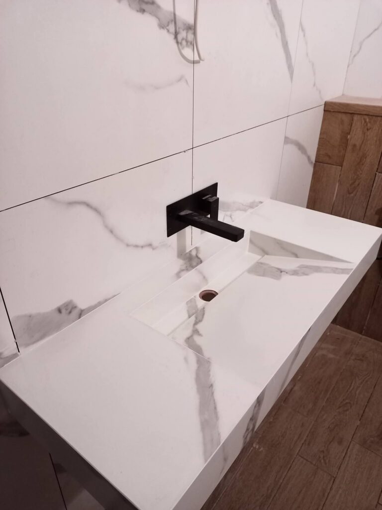 Fabrication des vasque et installation